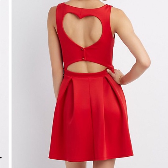 Charlotte Russe Dresses & Skirts - Heart-back pleated mini-dress